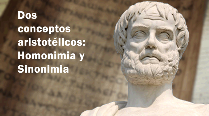 Aristoteles homonimia y sinonimia